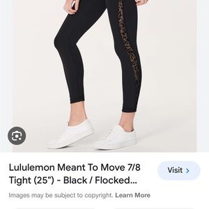 Lulu leggings w see through lace detail on back and side. Excellent condition!